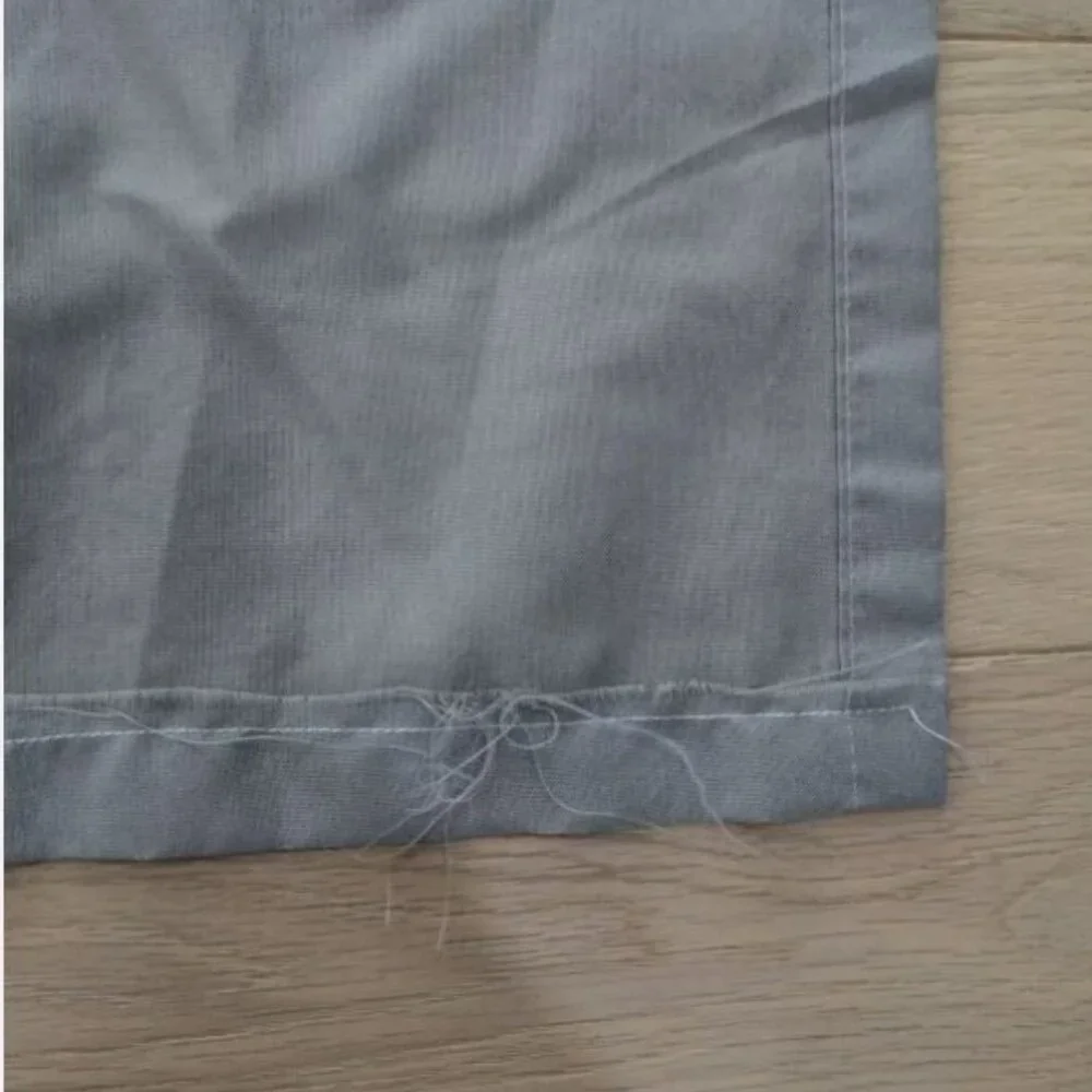 2 Pairs: IKEA Curtain VIVAN Gray Sheer Panel Window with Hardware Hemmed 79 x 55